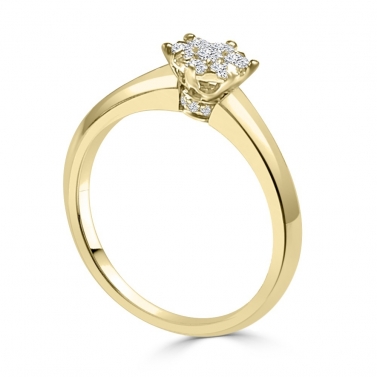 ISABEL GUARCH ANILLO SOLITARIO ORO Y BRILLANTES
